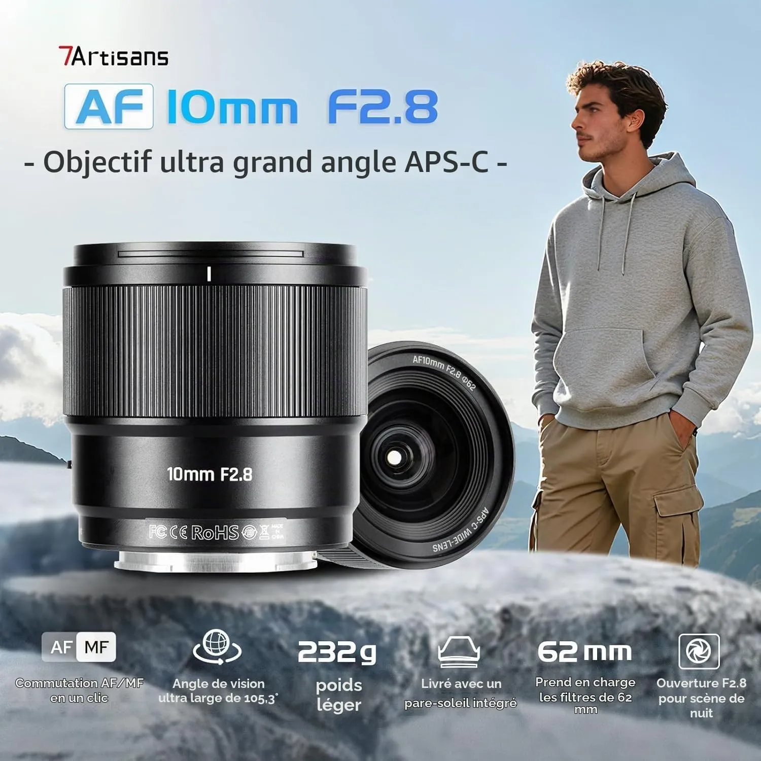 7artisans AF 10mm F2.8 objectif Sony E ultra grand-angle