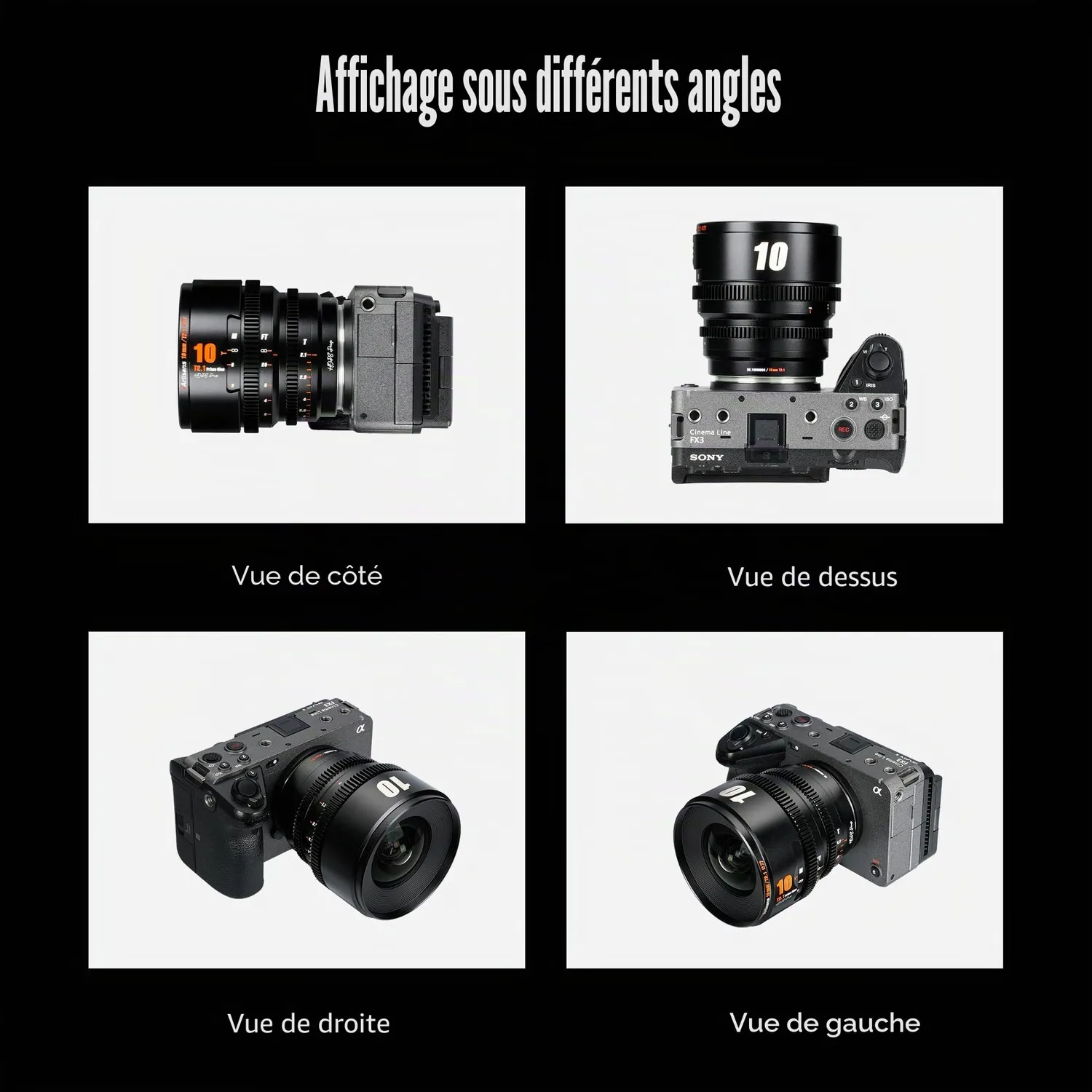 7Artisans Hope 10mm T2.1 objectif cinéma Micro 4/3 gris titane