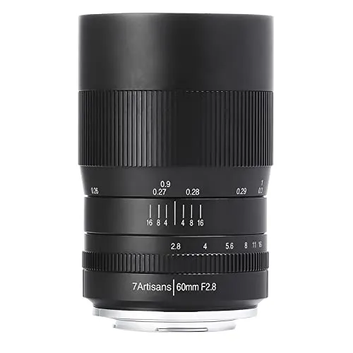 7Artisans 60mm F2.8 Objectif Macro Sony E APS-C