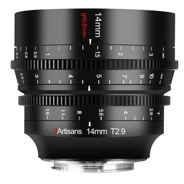 7Artisans Spectrum 14mm T2.9 objectif cinéma Canon RF ultra large