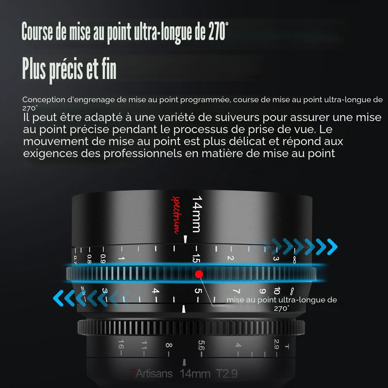 7Artisans Spectrum 14mm T2.9 objectif cinéma Canon RF ultra large