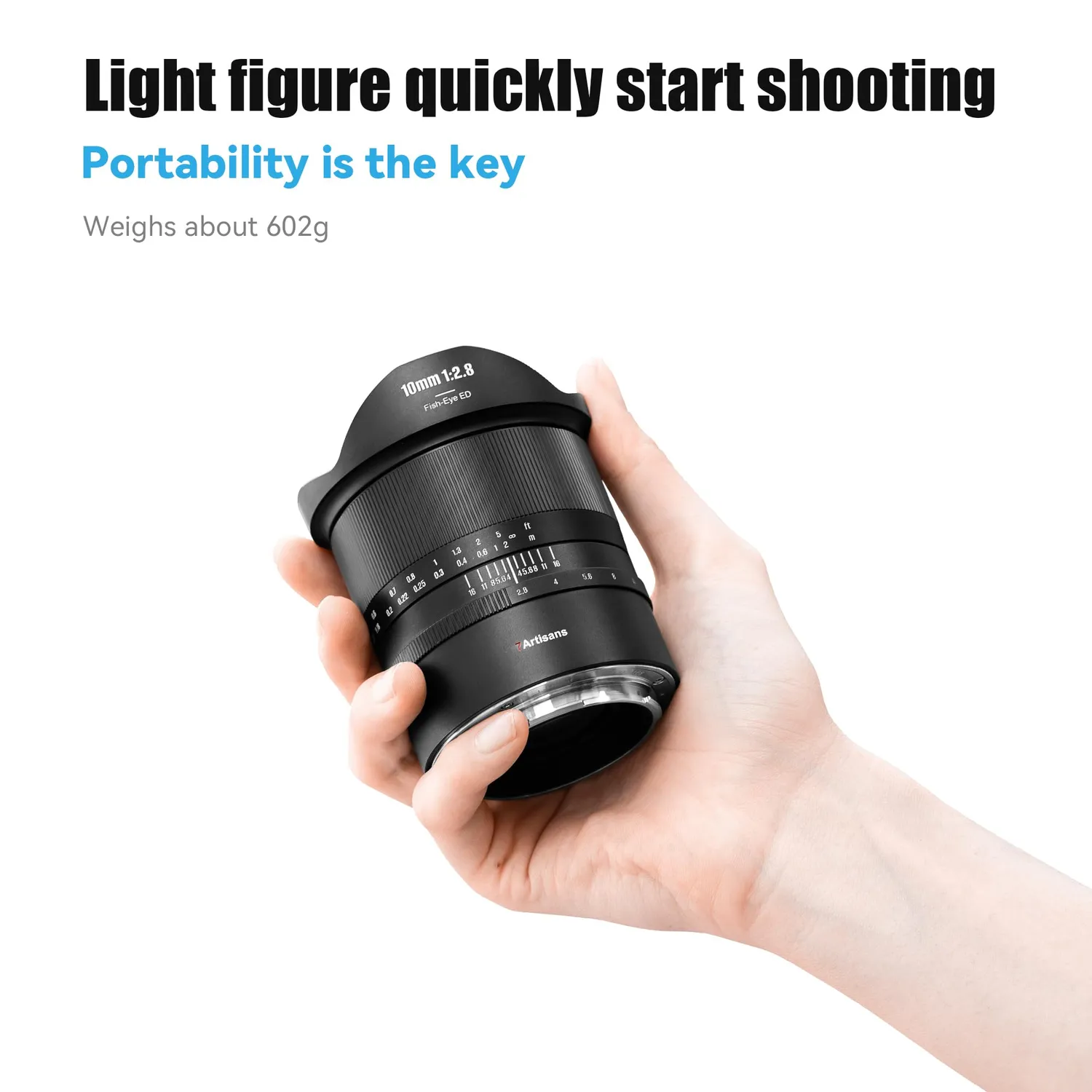 7Artisans 10mm F2.8 II fisheye objectif Nikon Z 185°