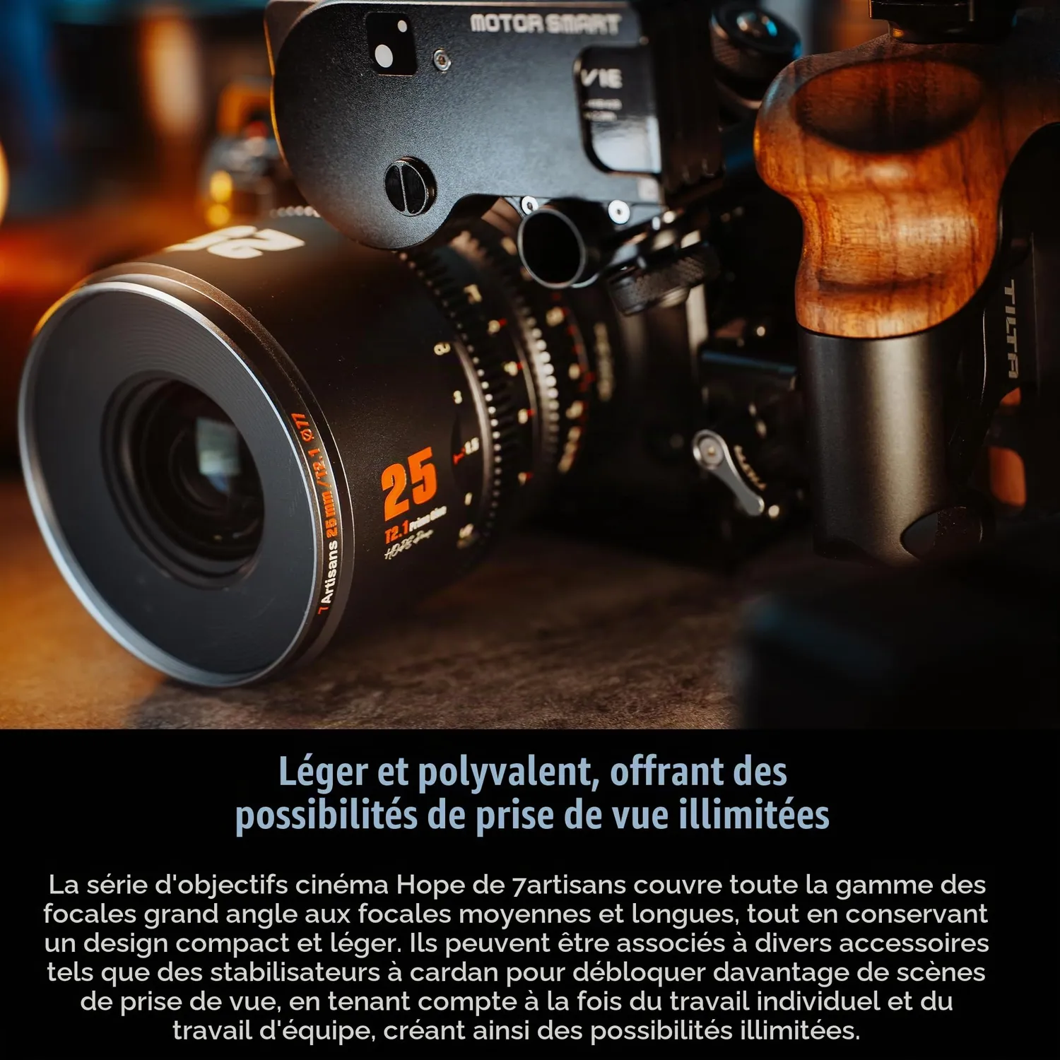7Artisans Hope 10mm T2.1 objectif cinéma Sony E S35 noir