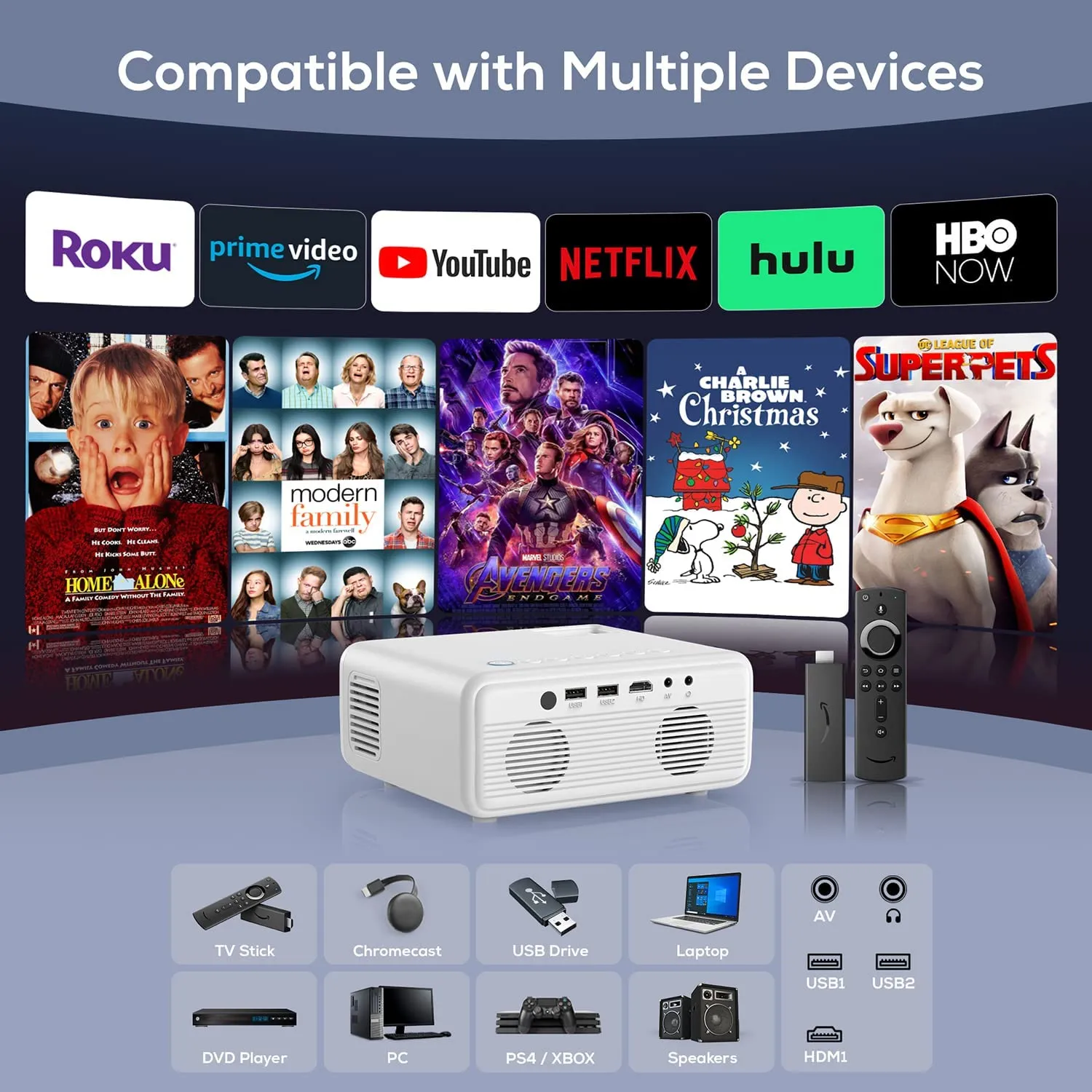 iZeeker iPL310 vidéoprojecteur 1080P WiFi 5G