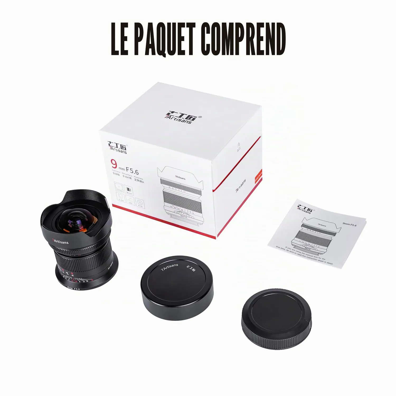 7Artisans 9mm F5.6 objectif monture Canon RF ultra grand-angle
