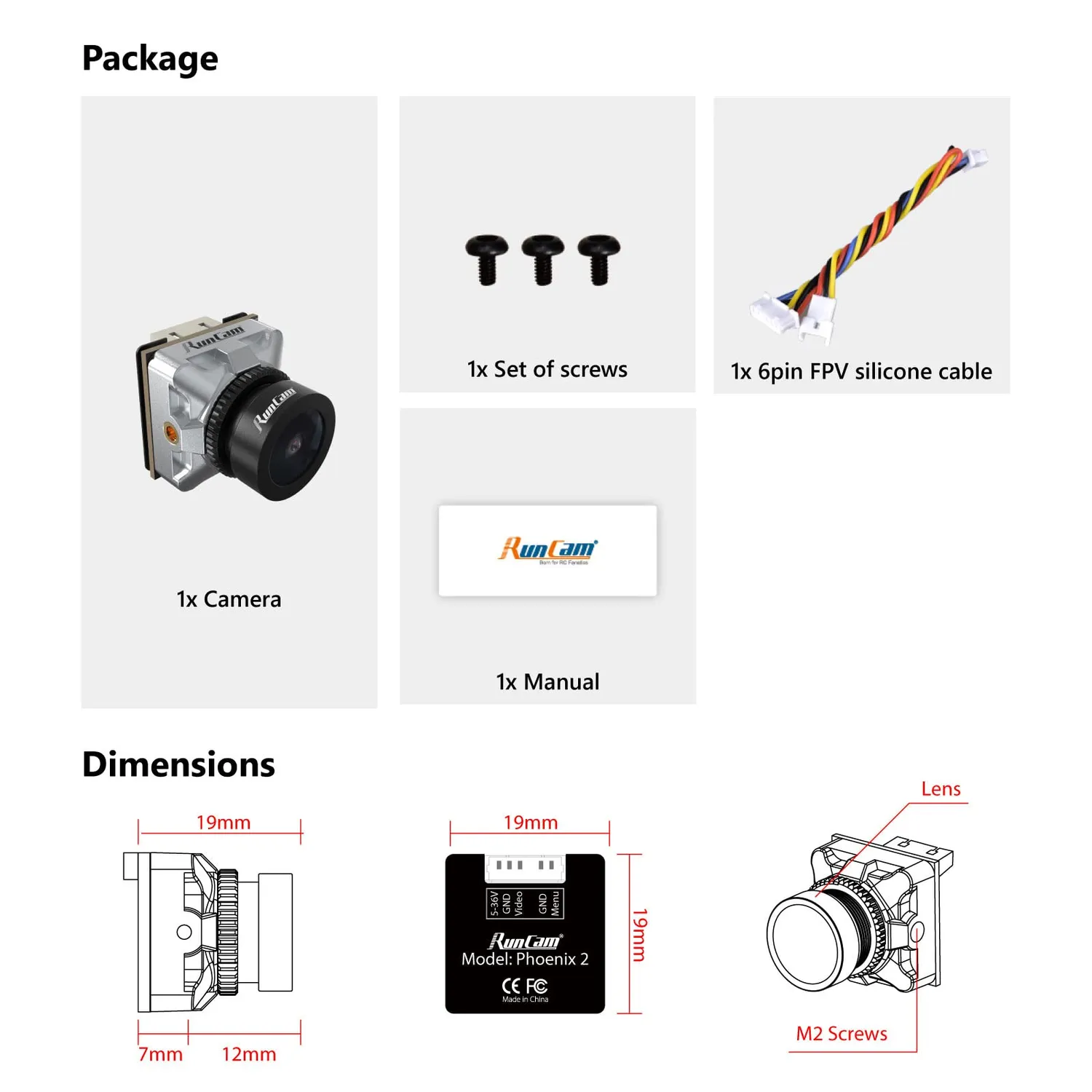 RunCam Phoenix 2 micro caméra FPV 2.1mm