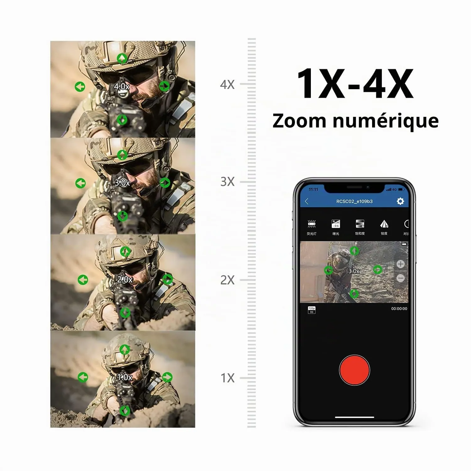 RunCam Scope Cam 2 4K caméra airsoft zoom alu