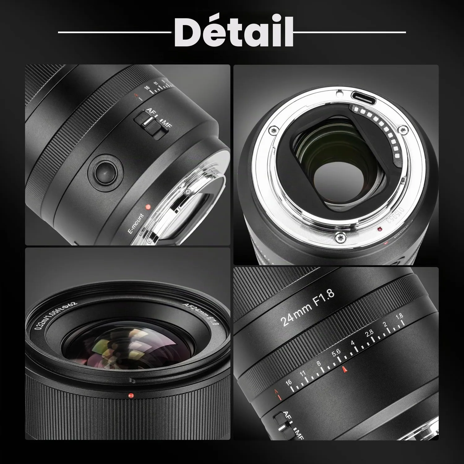 7Artisans AF 24mm F1.8 objectif autofocus monture Sony E