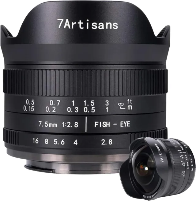 7Artisans 7.5mm F2.8 II fisheye objectif Sony E