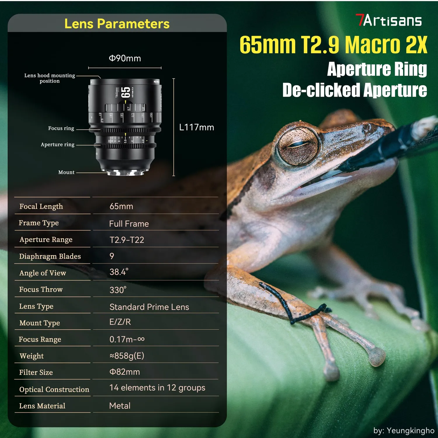 7Artisans Infinite MF65mm T2.9 objectif cinéma monture Sony E macro 2x