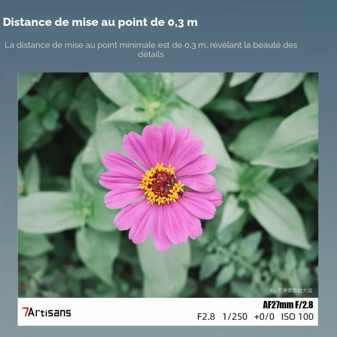 7Artisans 27mm F2.8 objectif Fuji X autofocus compact