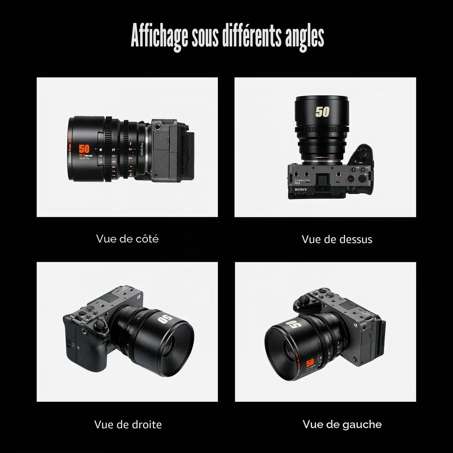 7Artisans Hope 50mm T2.1 objectif cinéma Canon RF-S S35 noir