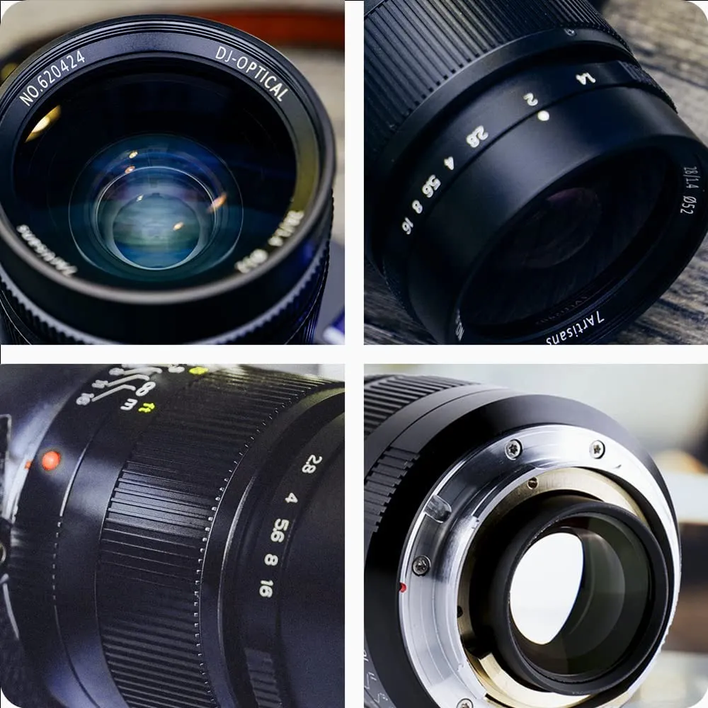 7Artisans 28mm F1.4 objectif Leica M noir grand-angle