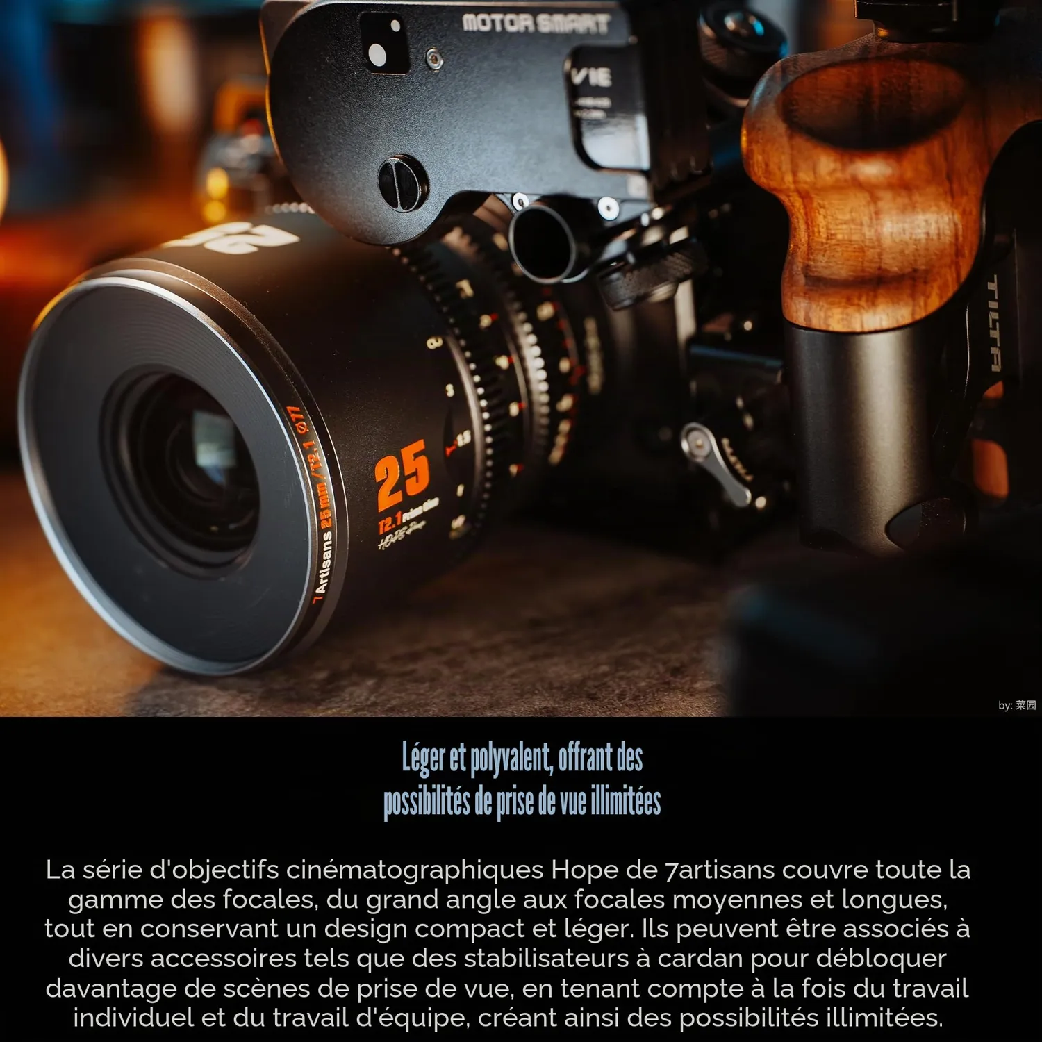 7Artisans Hope 50mm T2.1 objectif cinéma Canon RF-S S35 noir