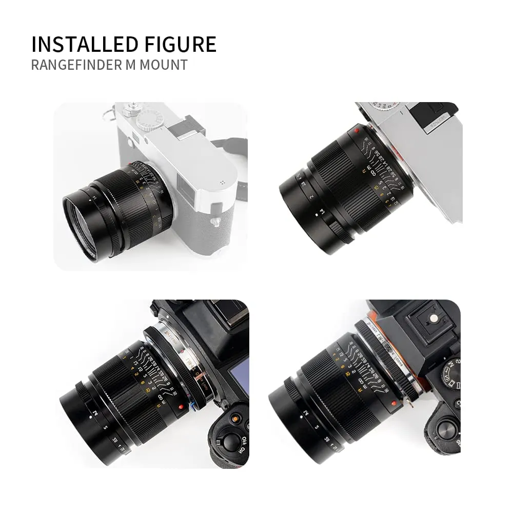 7Artisans 28mm F1.4 objectif Leica M noir grand-angle
