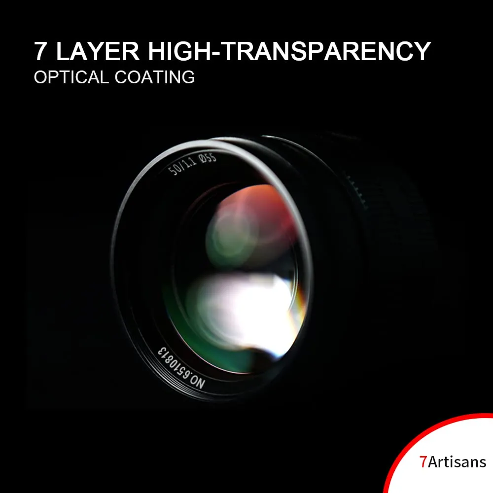 7Artisans 50mm F1.1 objectif Leica M noir très lumineux